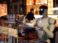 香港首個真實開放場景服務機器人落地，智平方 AlphaBot 2 入駐蘭桂坊酒吧當“酒保”